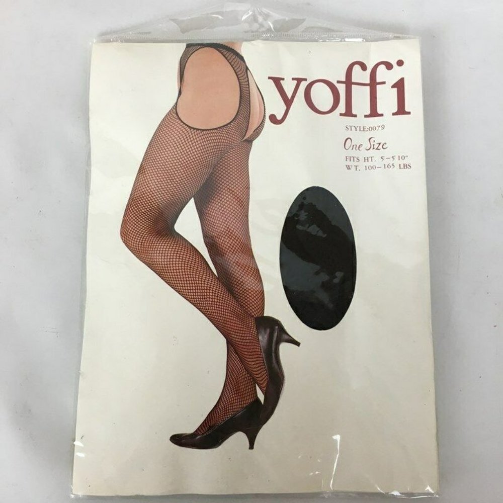 Yoffi Fish Net Panty Hose Black One Size